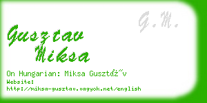 gusztav miksa business card